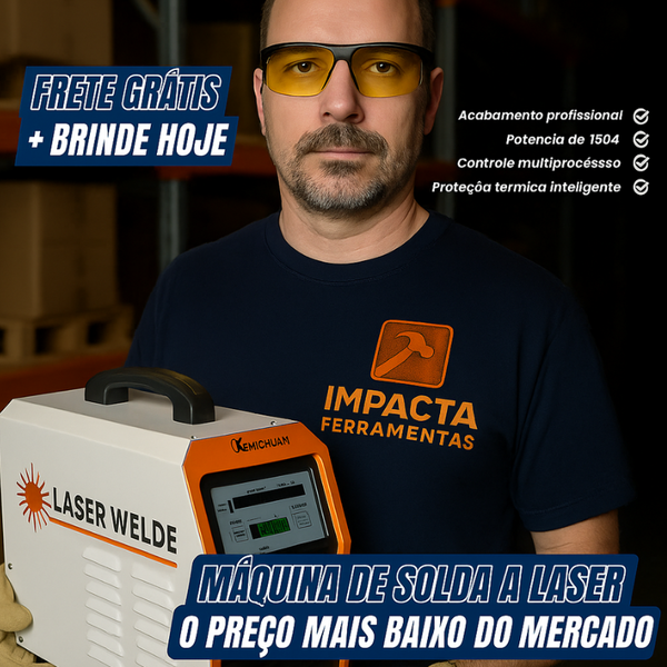 Super Máquina de Solda Laser Portátil Multi processos Proteção Térmica +  (KIT SEGURANÇA)